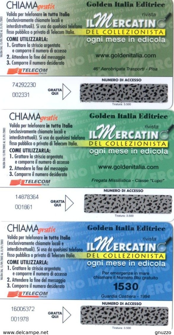 NUOVE TELECOM ITALIA-CHIAMAGRATIS- SERIE AERONAUTICA-3 SCHEDE- - Altri & Non Classificati