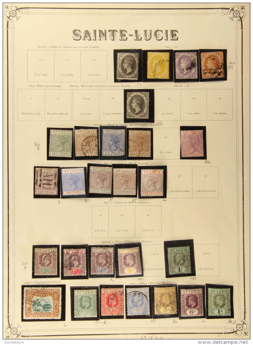 1864 - 1970 Mint And Used Coll On Pages (170+ Stamps) For More Images, Please Visit... - St.Lucia (...-1978)