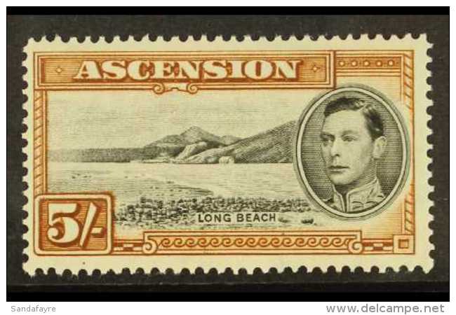 1938-43 5s Black And Yellow-brown, SG 46, Very Fine Mint. For More Images, Please Visit... - Ascension