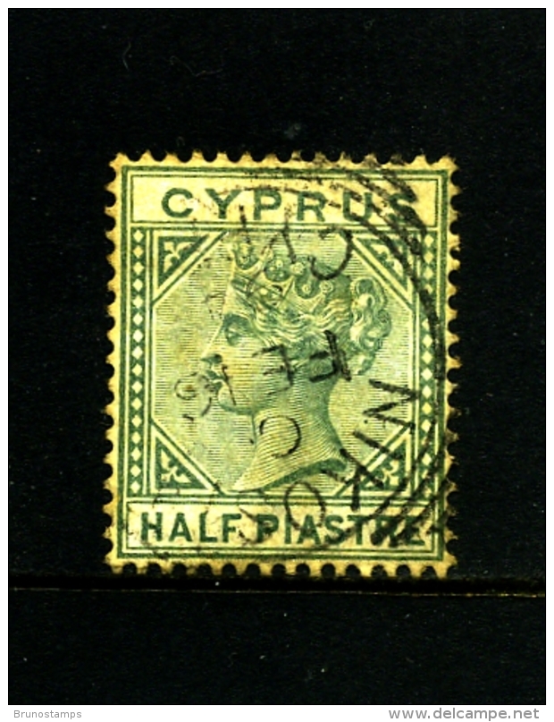 CYPRUS - 1882   ½ PIASTRE  Plate 1  FINE USED - Cipro (...-1960)