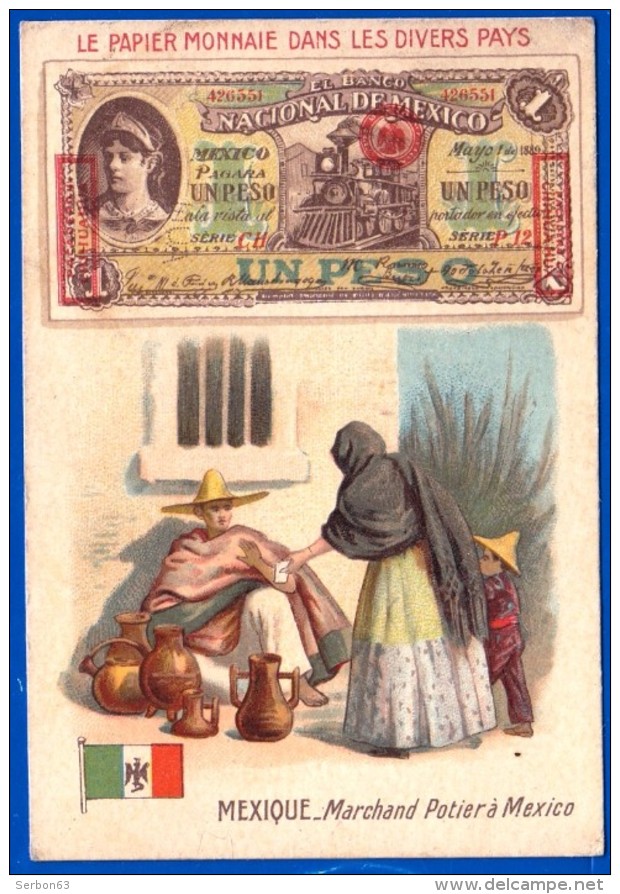 CHROMOS ET IMAGES A LA BELLE JARDINIÈRE MARCHAND POTIER A MEXICO PAPIER MONNAIE DANS LES DIVERS PAYS MEXIQUE - Autres & Non Classés