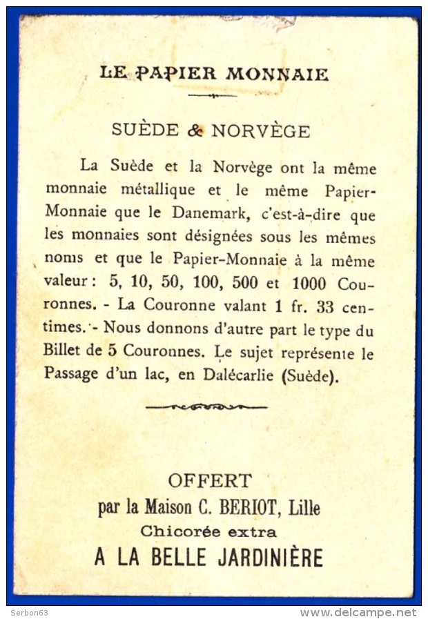 CHROMOS ET IMAGES A LA BELLE JARDINIÈRE LE DIMANCHE EN DALECARLIE PAPIER MONNAIE DANS LES DIVERS PAYS SUÈDE ET NORVEGE - Autres & Non Classés