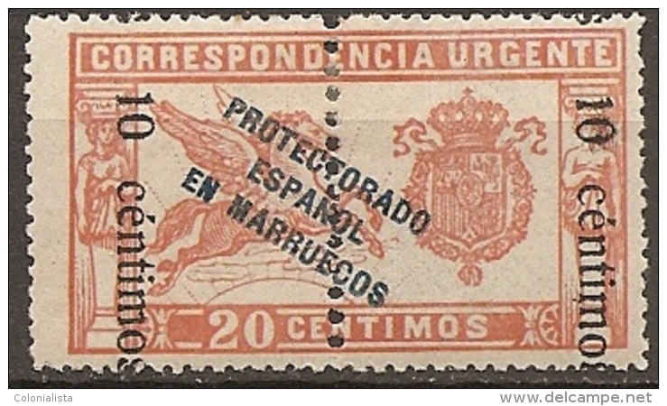 SPANISH MOROCCO 1920 Ed. 66hi Inverted Ovp Cv: 45€ - Spanish Morocco