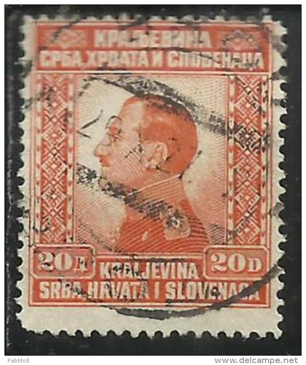JUGOSLAVIA YUGOSLAVIA 1924 KRALJEVINA SRBA HRVATA I SLOVENACA KING ALEXANDER PRINCIPE ALESSANDRO 20d 20 D MNH - Neufs
