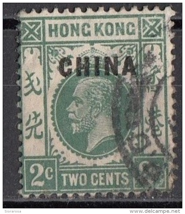 Hong Kong Overprint China 1917 Viaggiato Used - Oblitérés