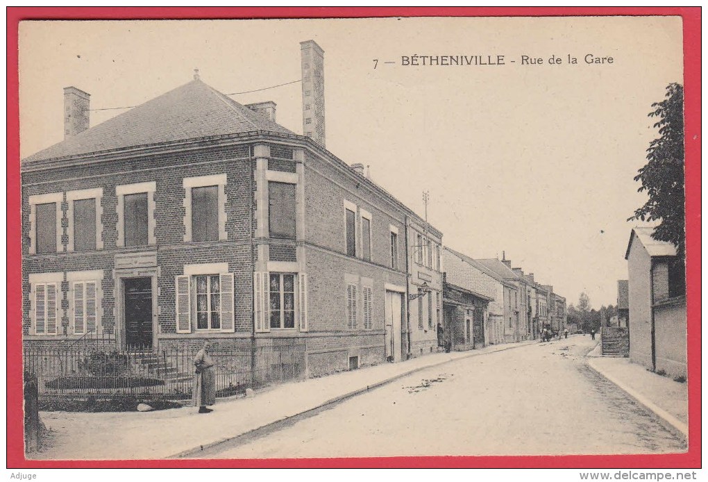 CPA *51 * BETHENIVILLE * 1910 * RUE De LA GARE * Animation * SUP  =>Scan Recto/verso - Bétheniville