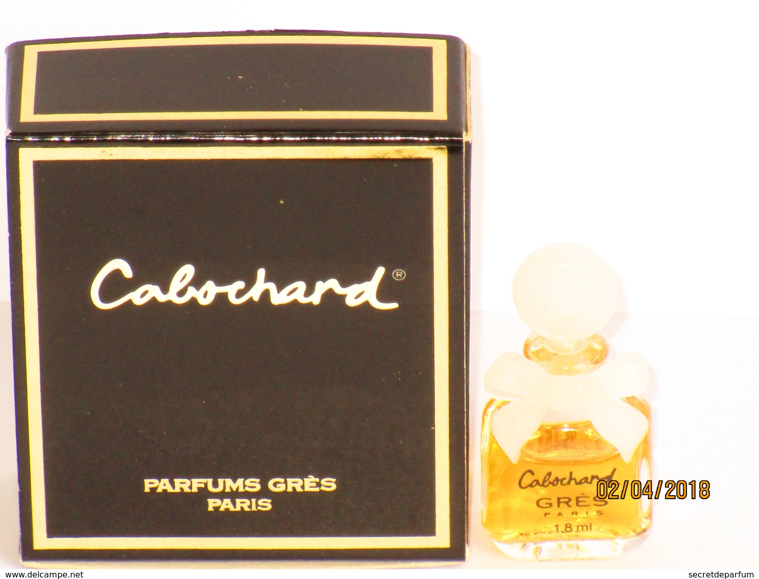 Miniatures De Parfum  Cabochard  De GRÈS   Parfum  Nœud  Blanc   1.8  Ml +  Boite - Miniatures Femmes (avec Boite)