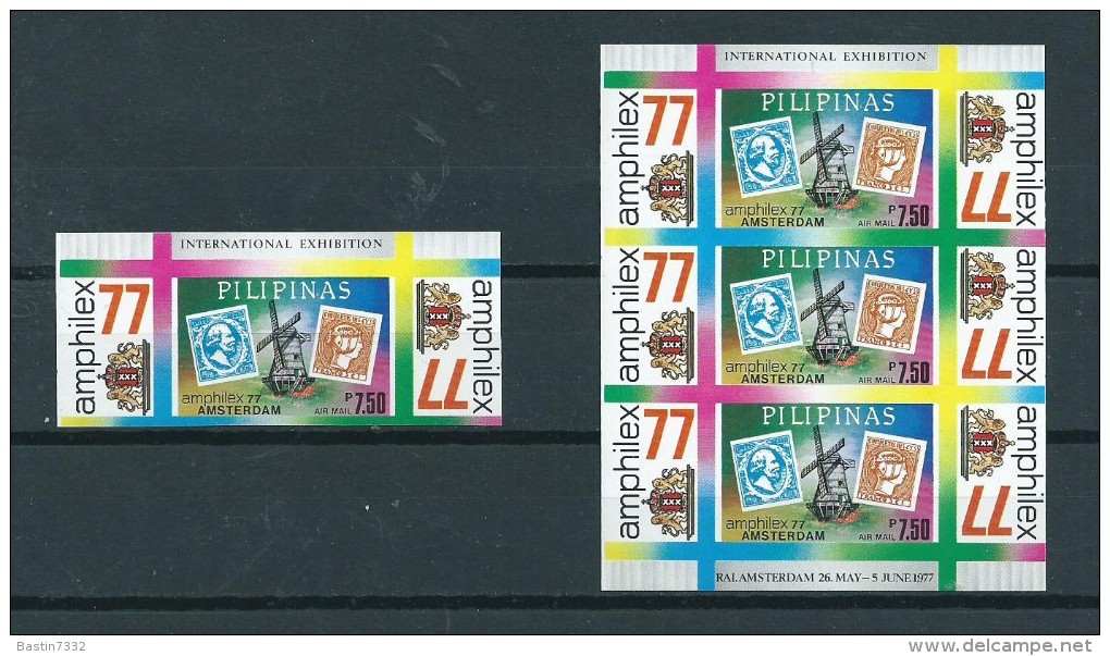 1977 Filippijnen Complete M/Sheet Amphilex´77+losse Zegel MNH/Postfris/Neuf Sans Charniere - Filippijnen