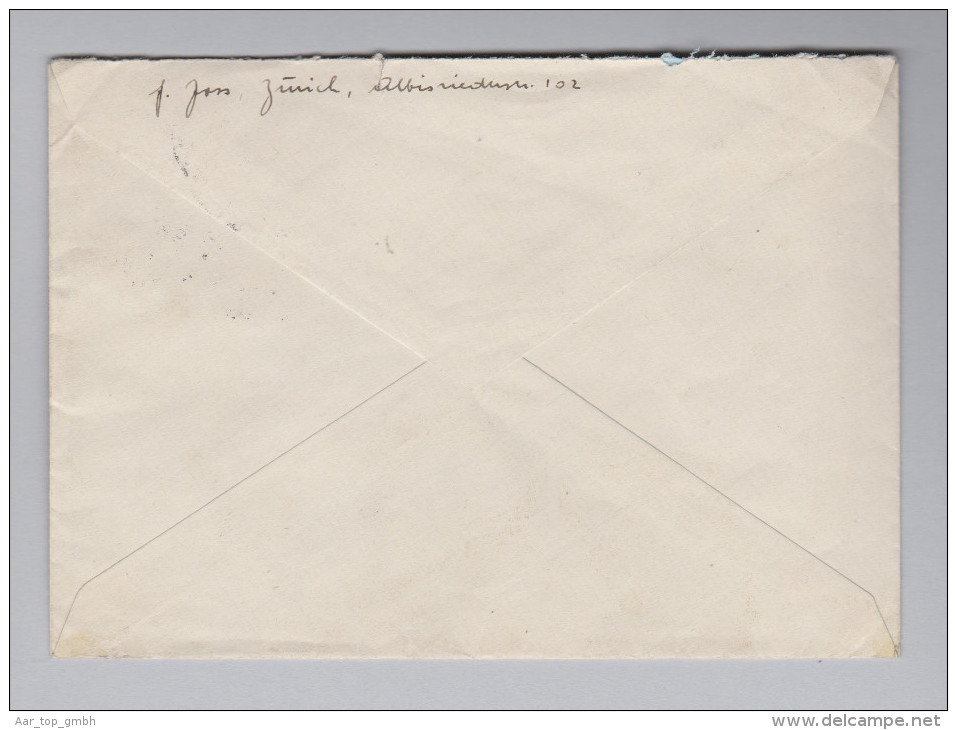 Schweiz KSZ Zusammendruck 1940-06-14 Lp-Brief Landistr. Zu# Z25-27a - Se-Tenant