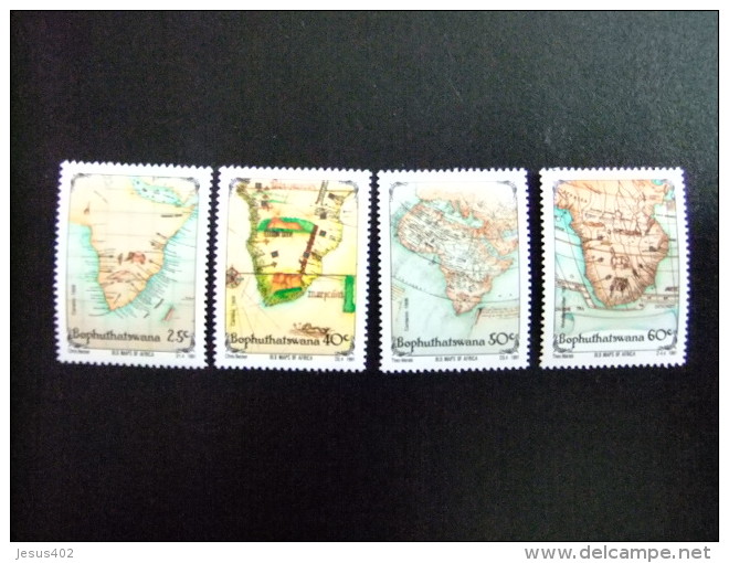 AFRIQUE DU SUD BOPHUTHATSWANA 1991 Cartes Ancienennes Antiguos Mapas Yvert Nº 306 / 309 ** MNH - Bofutatsuana