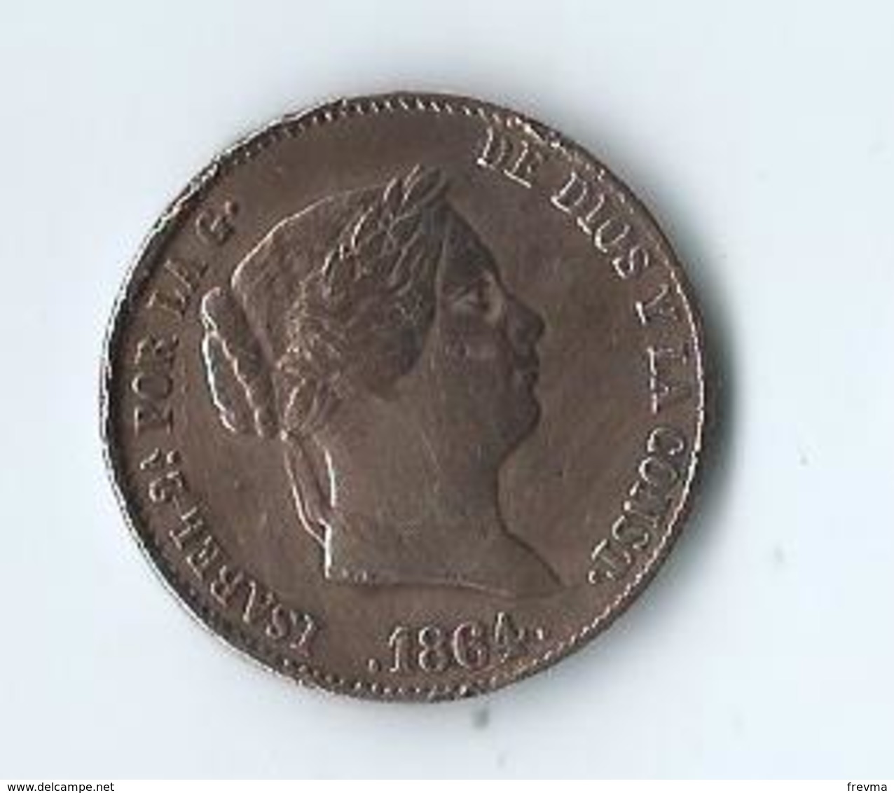 Isabelle II 25 Centimos 1864 Ségovie - Monnaies Provinciales