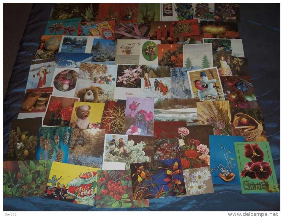 LARGE LOT ESTONIA Soviet-era GREETING CARDS 1960-1989 - 520 DIFFERENT CARDS