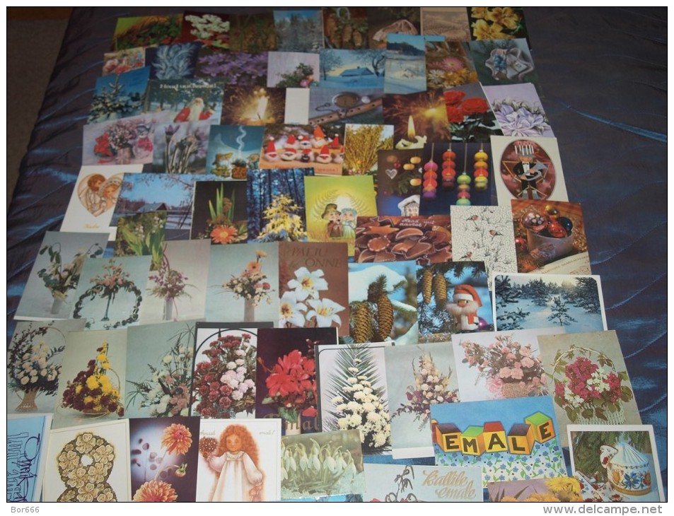 LARGE LOT ESTONIA Soviet-era GREETING CARDS 1960-1989 - 520 DIFFERENT CARDS