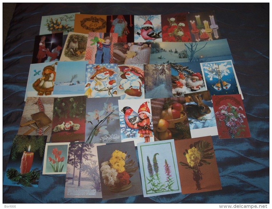 LARGE LOT ESTONIA Soviet-era GREETING CARDS 1960-1989 - 520 DIFFERENT CARDS