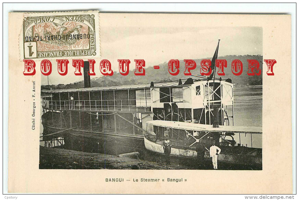 BANGUI - RARE < BATEAU STEAMER " BANGUI " - OUBANGUI CHARI - DOS SCANNE - Central African Republic