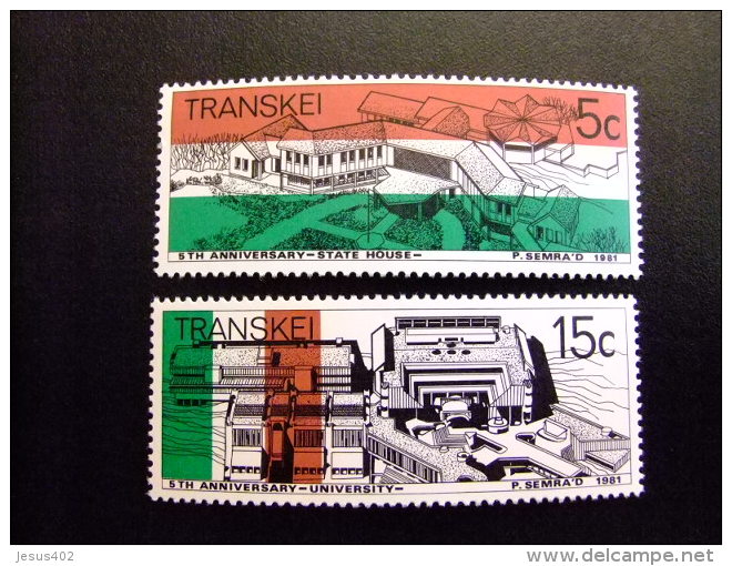 AFRIQUE DU SUD TRANSKEI 1981 5º Aniversario De La Independeencia Yvert Nº 96 / 97 ** MNH - Transkei