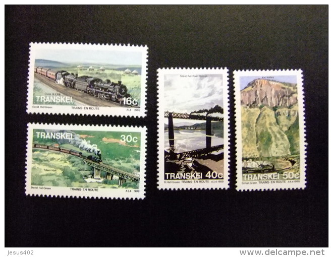 AFRIQUE DU SUD TRANSKEI 1989 Trenes En Ruta Yvert Nº 230 / 233 ** MNH - Transkei