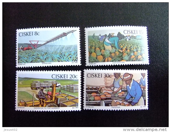 AFRIQUE DU SUD CISKEI 1982 Industria Agricola  Industrie Agricole Yvert Nº 26 / 29 ** MNH - Ciskei