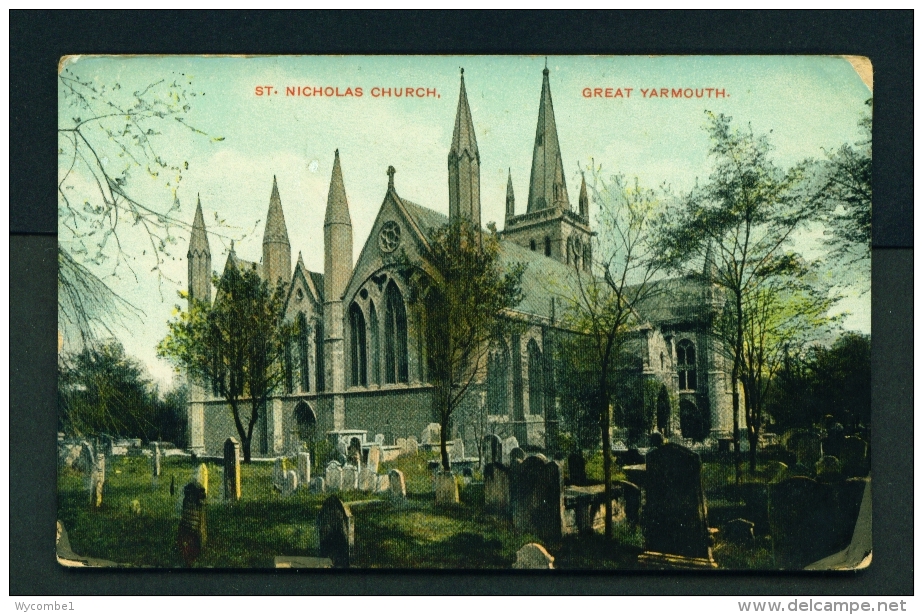 ENGLAND  -  Great Yarmouth  St Nicholas Church  Used Vintage Postcard As Scans - Great Yarmouth