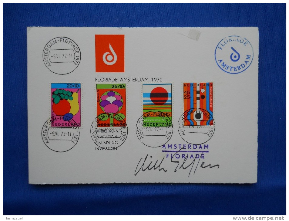 Fdc, Handtekening Ontwerper, Signed By Designer, (invitation Floriade) - Postal History