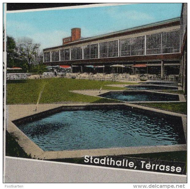 ÄLTERE POSTKARTE OBERHAUSEN KAISERGARTEN RATHAUS SCHLOSS OBERHAUSEN STADTHALLE TERRASSE AK Ansichtskarten cpa postcard