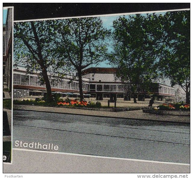 ÄLTERE POSTKARTE OBERHAUSEN KAISERGARTEN RATHAUS SCHLOSS OBERHAUSEN STADTHALLE TERRASSE AK Ansichtskarten cpa postcard