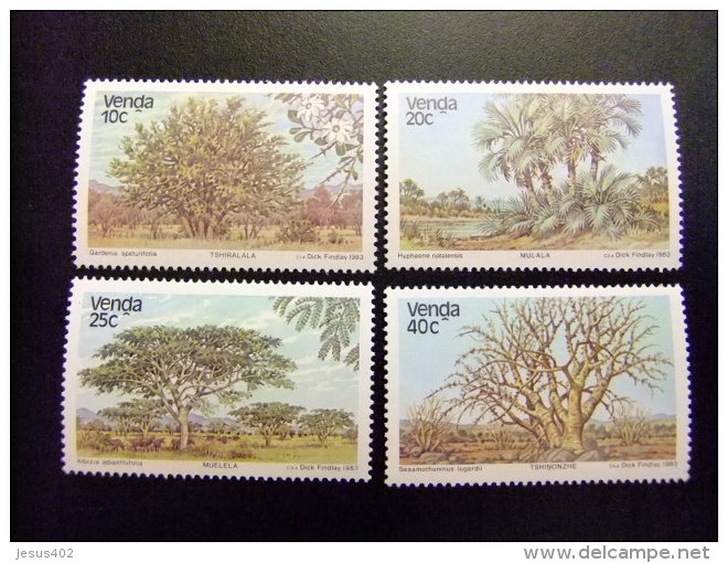 AFRIQUE DU SUD VENDA 1983 Flore Arbres Flora Arboles Yvert Nº 78 / 81 ** MNH - Venda