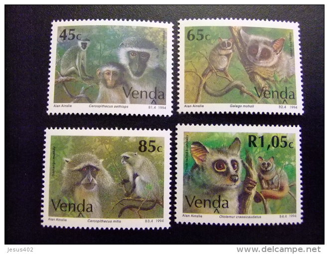 AFRIQUE DU SUD VENDA 1994 Fauna Los Monos Faune Les Singes Yvert Nº 269 / 272 ** MNH - Venda