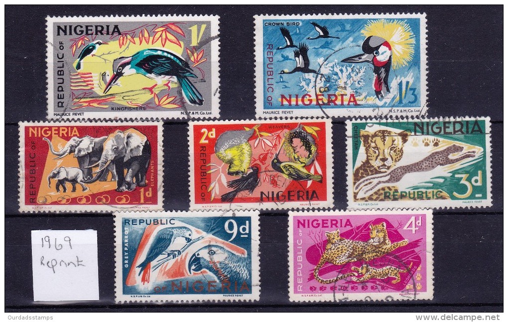 Nigeria, 1969, Selection To 1/3d Second Printing, Used. SG 220-228 (4021) - Nigeria (1961-...)