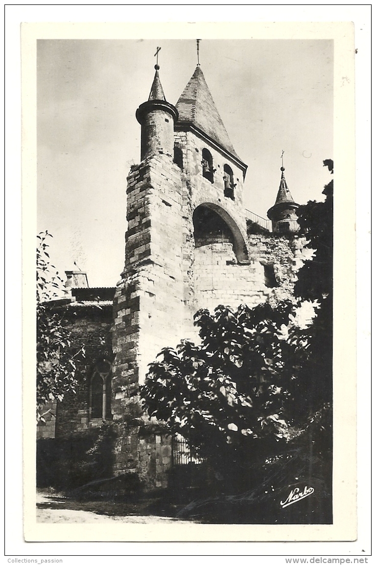 Cp, 82, Auvillar, Clocher Et Clochetons De L'Eglise St-Pierre, Voyagée 1953 - Auvillar