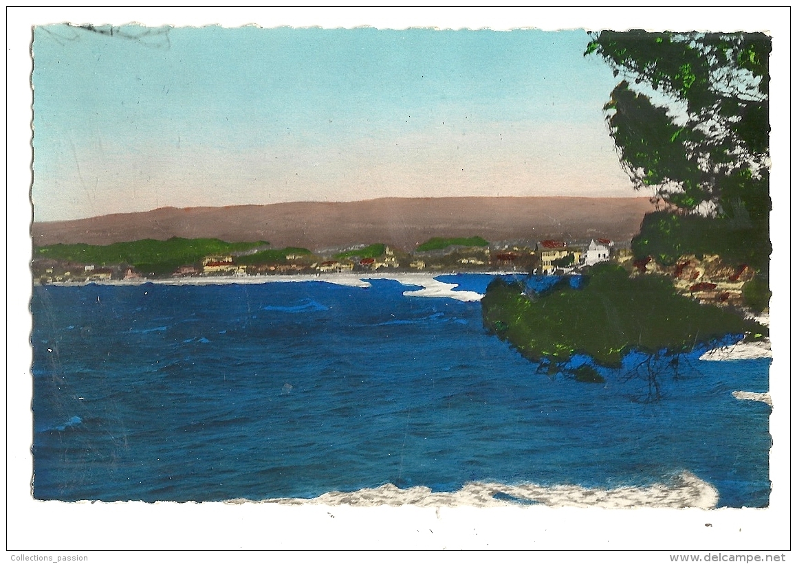 Cp, 83, Les Lecques De Saint-Cyr, La Plage Vue De La Madrague, Voyagée - Les Lecques