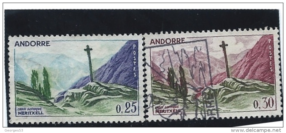 ANDORRE Lot De N° 158  0 Et 159  0       Valeur YT :  0,95 € - Used Stamps