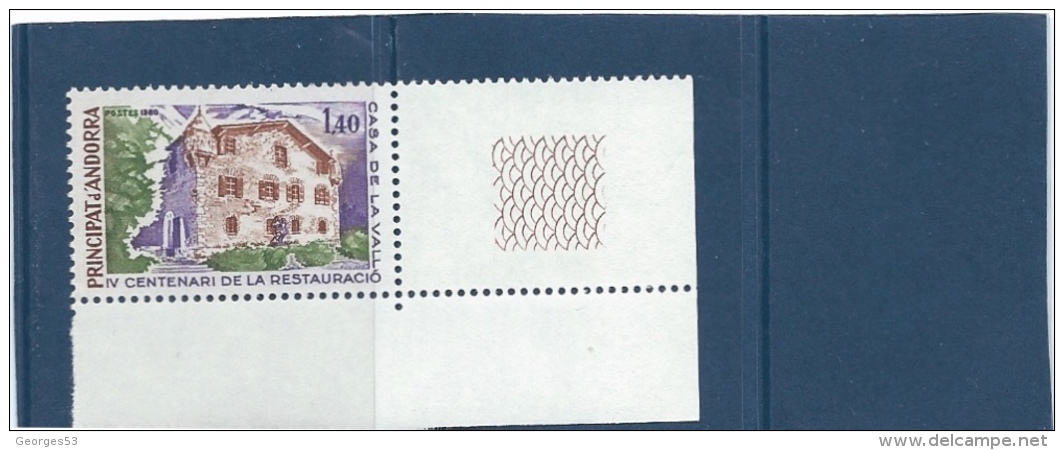 ANDORRE  N°   289  **       Valeur YT :  1,00 € - Unused Stamps