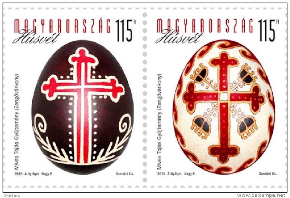 HUNGARY - 2015. Easter 2015 / Decorative Folk Art Eggs MNH!!! - Neufs