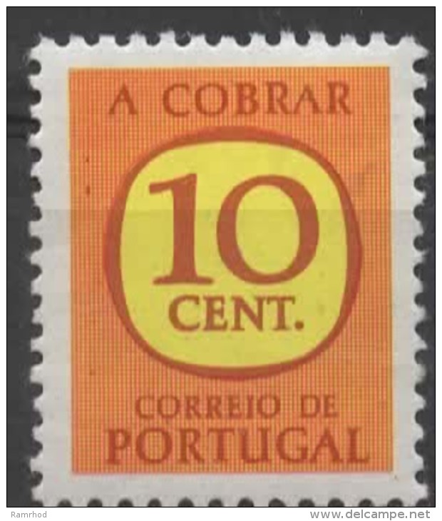 PORTUGAL 1967 Postage Due - 10c. - Brown, Yellow And Orange  MNH - Nuovi