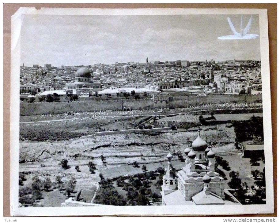 Israel Palestine 1930 Press Photo ORIGINAL JUDAICA JERUSALEM MONT DES OLIVIERS - Luoghi