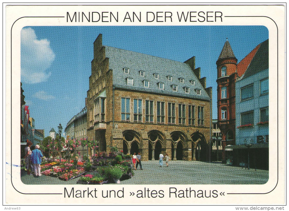 GERMANIA - GERMANY - Deutschland - ALLEMAGNE - Minden An Der Weser - Markt Und Altes Rathaus - Wrote But Not Sent - Minden