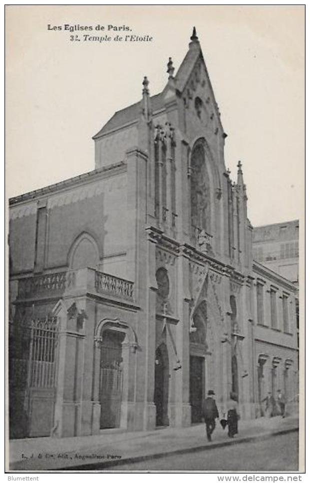 CPA Série Les églises De Paris éditeur L Et J Angoulême Non Circulé Temple Prostestant - Kirchen