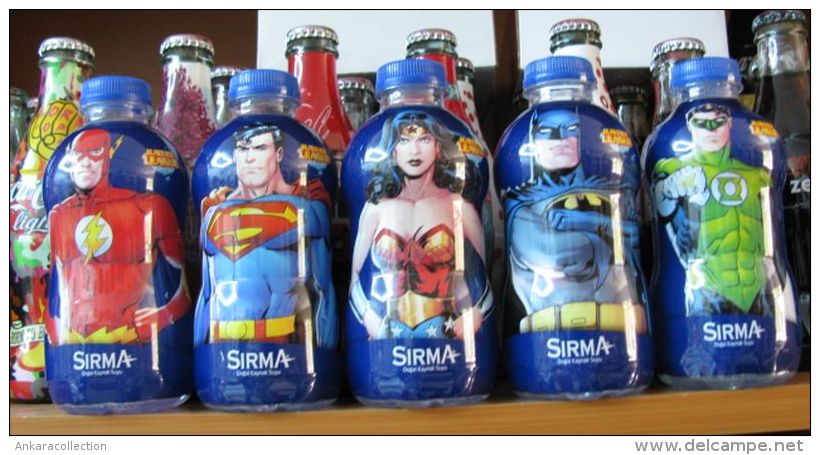 AC - BATMAN V SUPERMAN JUSTICE LEAGUE - SIRMA WATER EMPTY PLASTIC BOTTLES & CAPS - Autres & Non Classés