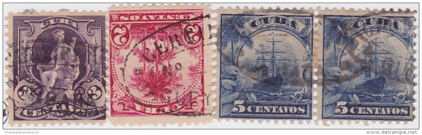 1899-224 CUBA. US OCCUPATION. 1899. SPAIN COLONIAL REGISTERED POSTAL MARK  LOT. - Usados