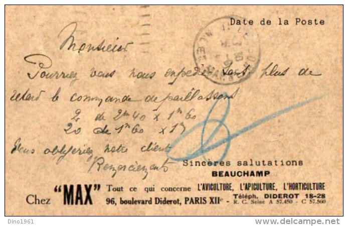 TB 983 - Carte Postale Publicitaire La Couveuse Gloucester  MAX PARIS XII Pour NANDY Par CESSON - Altri & Non Classificati
