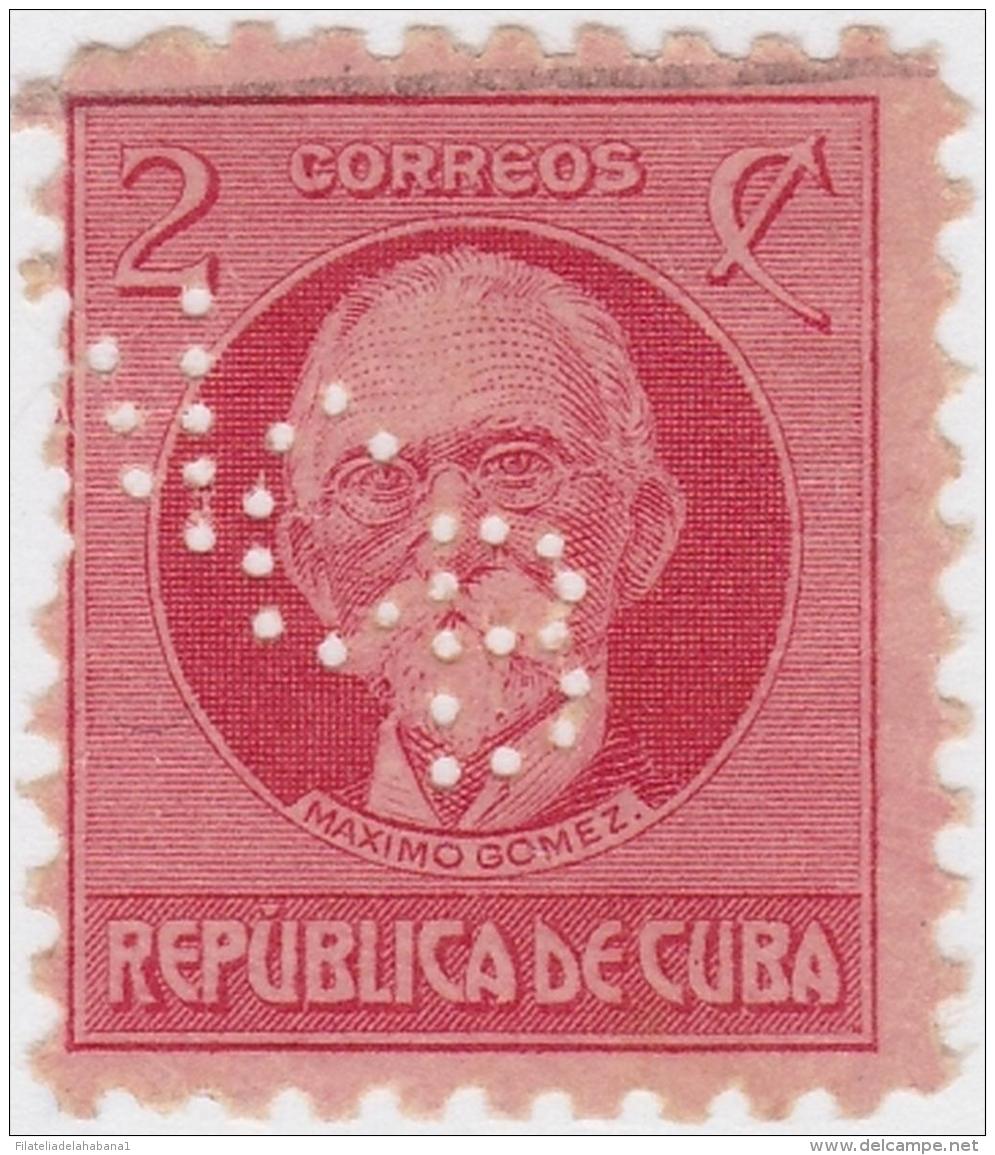 1917-272 CUBA. REPUBLICA. 1917. PATRIOT. 2c. PERFINS "N.C.B". PAPER &amp; OFFICE PRODUCTS - Ongebruikt