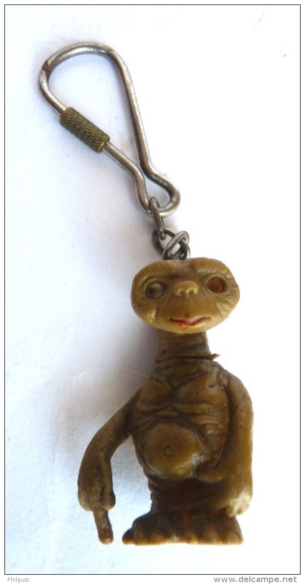 FIGURINE E.T. Rare PORTE CLES AVEC ATTACHE SUR LE TETE, Tête Tournante Yeux Riboulants - Other & Unclassified