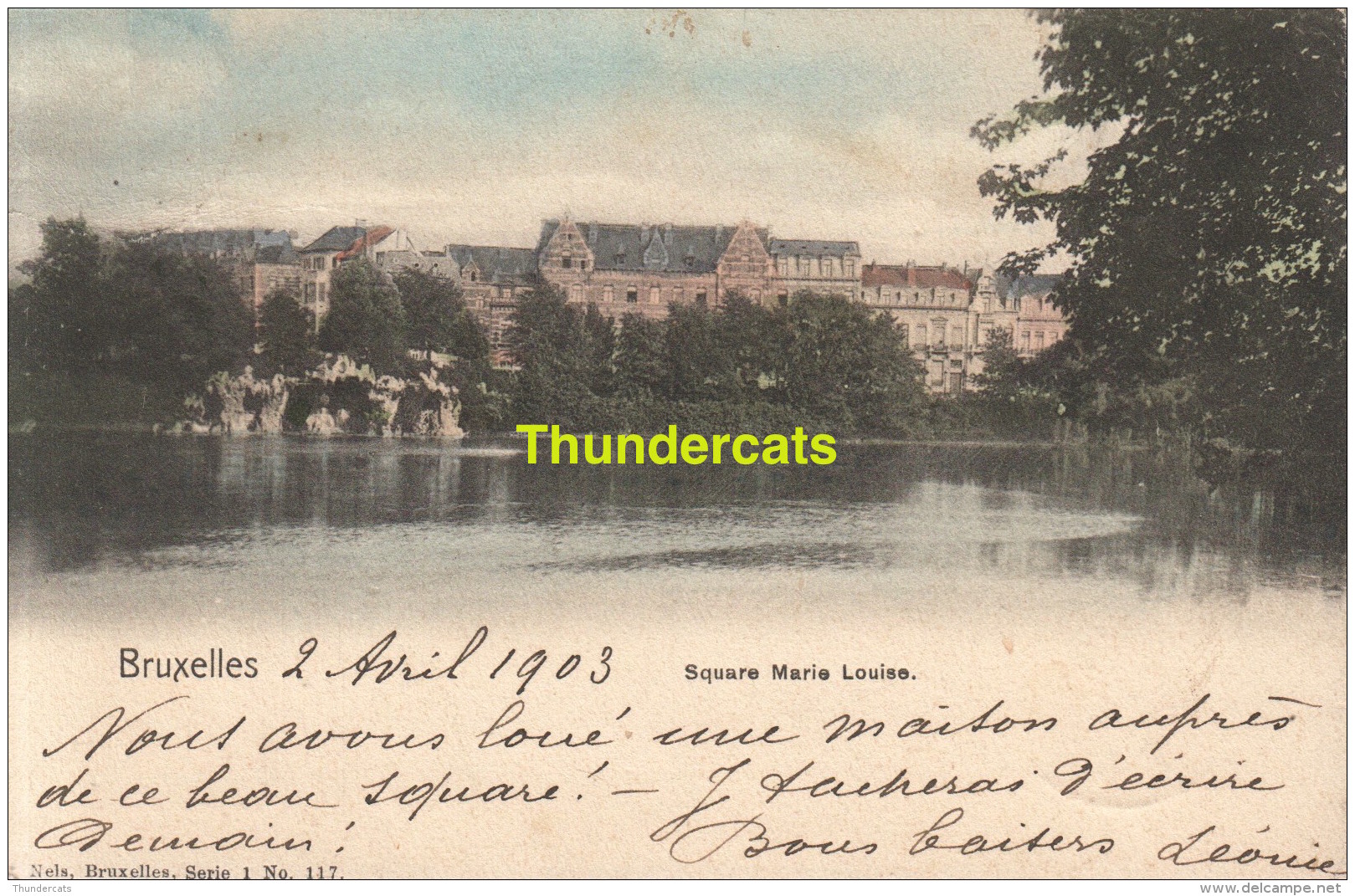 CPA BRUXELLES NELS SERIE 1 No  117 SQUARE MARIE LOUISE - Forêts, Parcs, Jardins