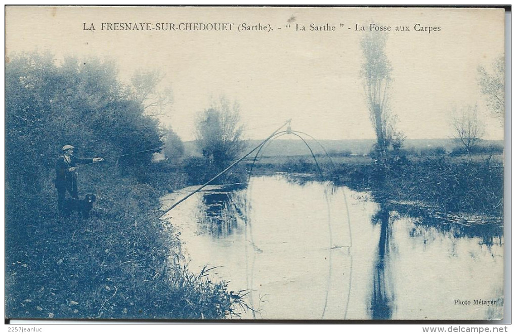 CP 72 - La Fresnaye Sur Chedouet - La Sarthe - La Fosse Aux Carpes  1934 - La Fresnaye Sur Chédouet