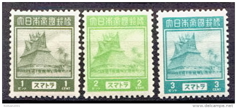 Japan Occupation In Netherlands Indies 3 MNH Stamps - Nederlands-Indië