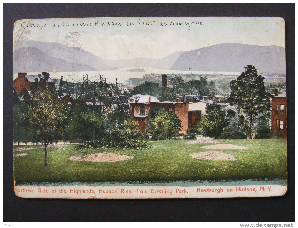 CPA Newburgh / New York (USA) - Northern Gate Of The Highlands, Hudson River From Downing Park - Hudson River