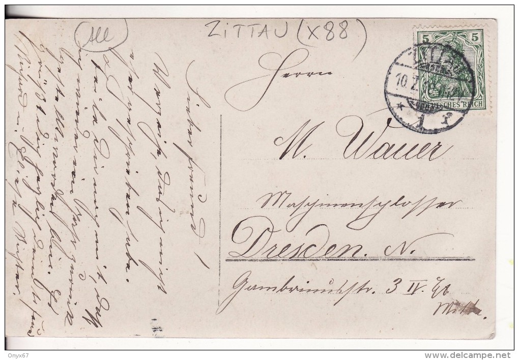 Carte Postale Photo ZITTAU (Allemagne-Deutschland-Saxe-Dist. Dresden-Arr. Görlitz) Havitation-Immeuble-Maison - Zittau