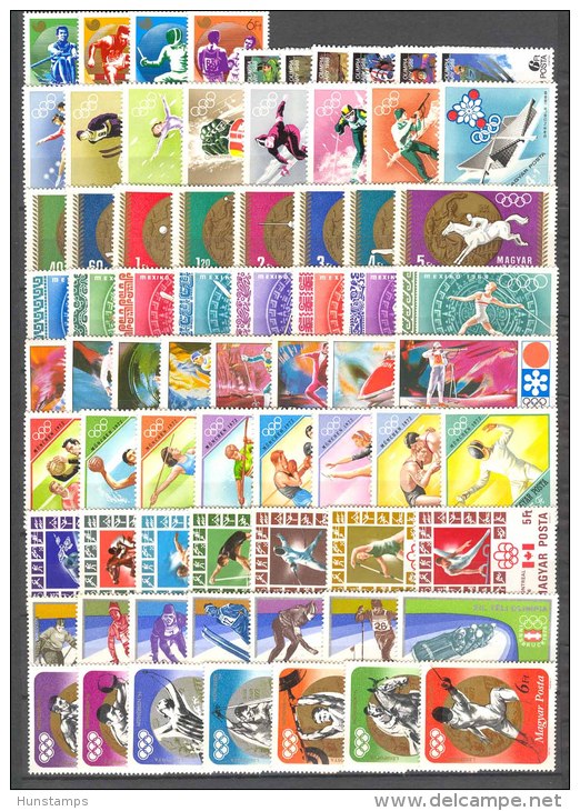 Hungary 1967-1988. Olimpic Games Collection With Betters, 10 Complete Sets MNH (**) - Collections