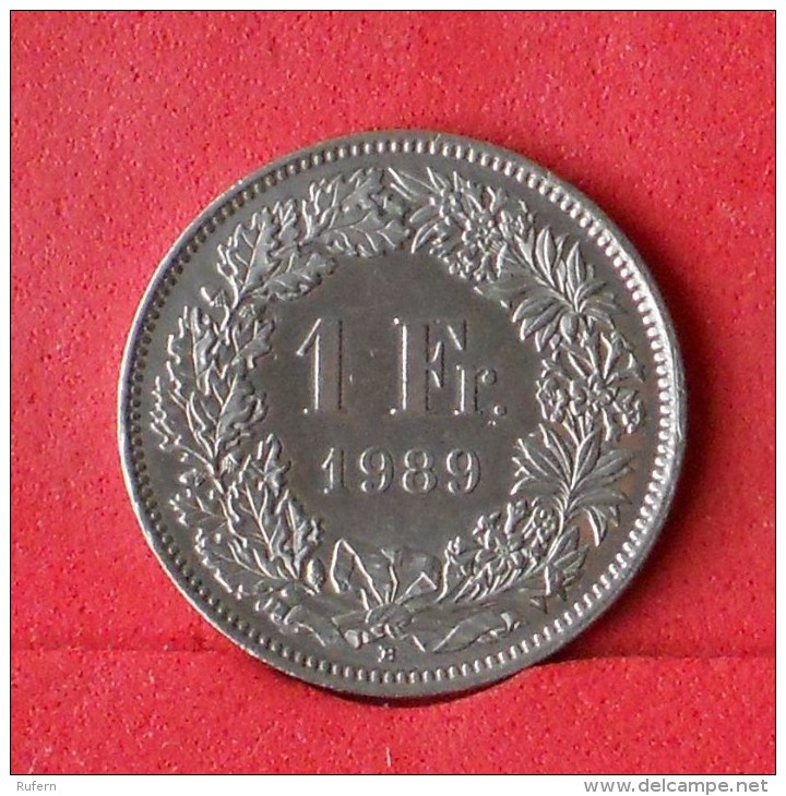 SWITZERLAND 1 FRANC 1989 -    KM# 24a,2 - (Nº14762) - Autres & Non Classés